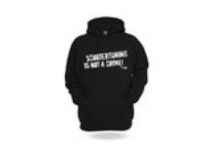 Hoody Scootertuning is not a Crime unzipped schwarz Gre M