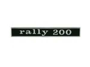 Emblem Vespa Rally 200cc schwarz / chrom