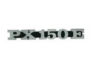 Emblem Vespa PX 150 E schwarz / chrom