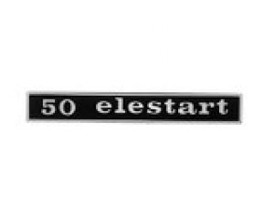 Emblem Vespa Elestart 50cc schwarz / chrom