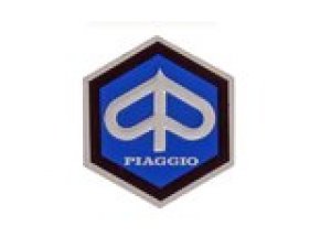 Emblem Piaggio Sechseck Alumimium zum kleben 25x30mm