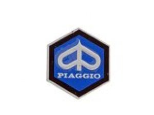 Emblem Piaggio Sechseck Aluminium 31x36mm