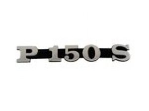Emblem Vespa P 150 S schwarz / chrom