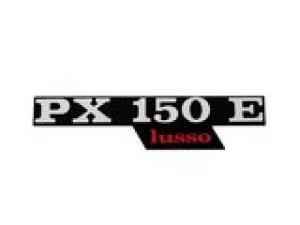Emblem Vespa PX 150 E Lusso schwarz / chrom / rot