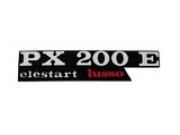 Emblem Vespa PX 200 E Elestart Lusso schwarz / chrom / rot