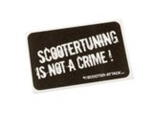 Aufkleber / Sticker Scootertuning is not a crime oldschool schwarz wei