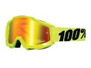 Crossbrille 100% Accuri gelb neon Scheibe verspiegelt rot