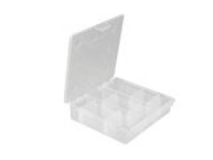 Kleinteilebox transparent mit 9 Fchern 137x137x30mm