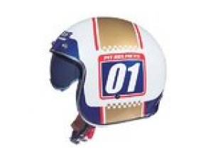 Jethelm MT Le Mans 2 SV Numberplate wei / gold, XS