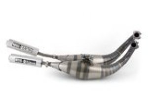 Auspuffanlagen Zweizylinder MXS GP96 Minarelli liegend