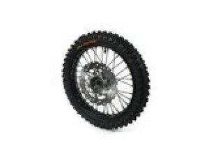 Felge vorn / Vorderrad Stahl d.15mm - 14 mit Reifen Kenda Pit Bike / Dirt Bike schwarz