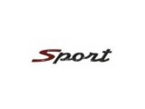Emblem Gepckfach Sport (zum Kleben) Vespa S 50 - 150cc anthrazit / rot
