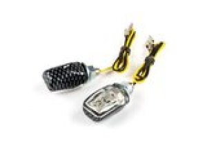 Blinker Micro 6 LEDs CE carbon / wei