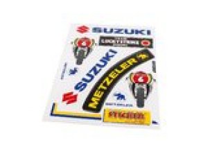 Aufkleber Bogen Sponsor Suzuki / Metzeler 33x22cm