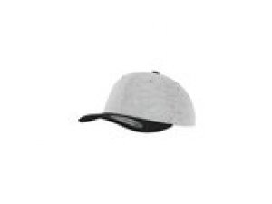 Baseball Cap Double Jersey Flexfit 2-Tone grau/schwarz S/M