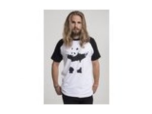 T-Shirt Brandalised - Banksy´s Graffiti Panda Raglan wei/schwarz XL