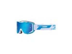 Crossbrille ProGrip 3404 wei/blau mit blauem Glas verspiegelt