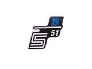 Schriftzug S51 B Folie / Aufkleber blau Simson S51
