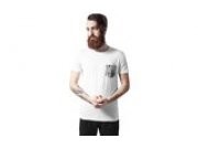 T-Shirt Contrast Pocket wei/dark marble XL