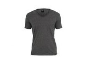 T-Shirt Melange V-Neck Pocket schwarz L