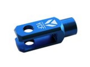 Einsteller / Gabelkopf Hinterradbremse CNC YCF Pit Bike blau