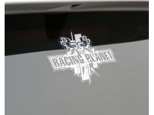 Aufkleber Racing Planet 130x105mm wei