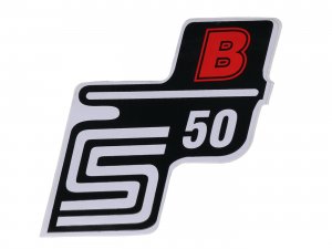 Schriftzug S50 B Folie / Aufkleber rot fr Simson S50