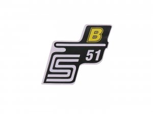 Schriftzug S51 B Folie / Aufkleber gelb fr Simson S51