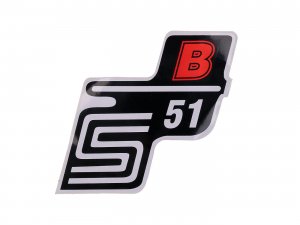 Schriftzug S51 B Folie / Aufkleber rot fr Simson S51