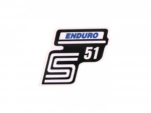 Schriftzug S51 Enduro Folie / Aufkleber blau fr Simson S51