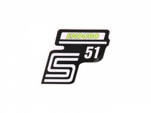 Schriftzug S51 Enduro Folie / Aufkleber neongelb fr Simson S51