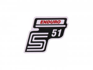 Schriftzug S51 Enduro Folie / Aufkleber rot fr Simson S51