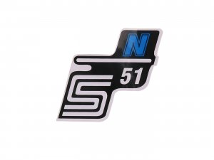 Schriftzug S51 N Folie / Aufkleber blau fr Simson S51
