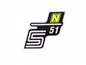 Schriftzug S51 N Folie / Aufkleber neongelb fr Simson S51