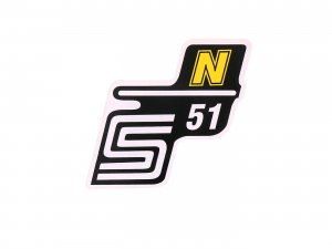 Schriftzug S51 N Folie / Aufkleber gelb fr Simson S51