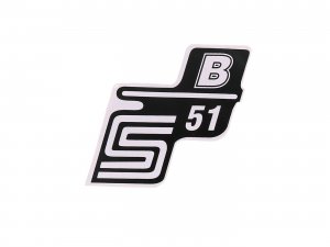 Schriftzug S51 B Folie / Aufkleber wei fr Simson S51
