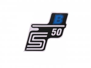 Schriftzug S50 B Folie / Aufkleber blau fr Simson S50