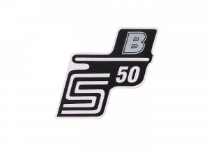 Schriftzug S50 B Folie / Aufkleber silber fr Simson S50