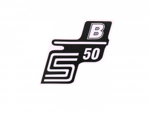 Schriftzug S50 B Folie / Aufkleber wei fr Simson S50