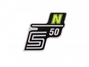 Schriftzug S50 N Folie / Aufkleber neongelb fr Simson S50