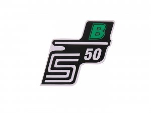 Schriftzug S50 B Folie / Aufkleber grn fr Simson S50