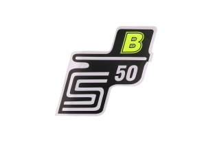 Schriftzug S50 B Folie / Aufkleber neongelb fr Simson S50