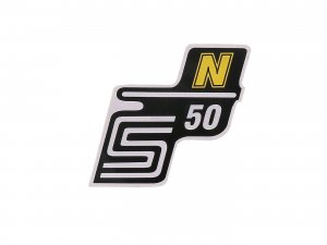 Schriftzug S50 N Folie / Aufkleber gelb fr Simson S50