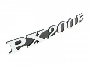 Schild / Schriftzug PX200E fr Seitenverkleidung fr Vespa PX 200 E