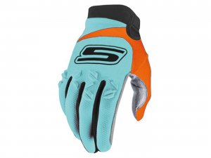 Handschuhe MX S-Line homologiert, blau / orange - Gre S