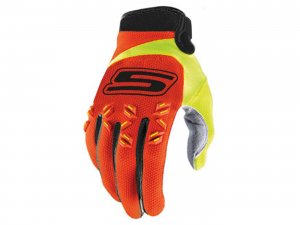 Handschuhe MX S-Line homologiert, orange / fluo-gelb - Gre M