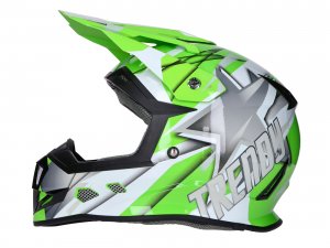 Helm Motocross Trendy T-902 Dreamstar wei / grn - Gre L (59-60)