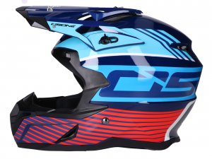 Helm Motocross OSONE S820 schwarz / blau / rot - Gre M (57-58)