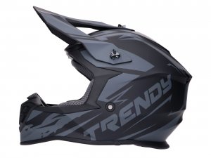 Helm Motocross Trendy T-903 Leaper schwarz / grau matt - Gre S (55-56)