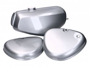Benzintank und Seitendeckel Set silber metallic fr Simson S50, S51, S70